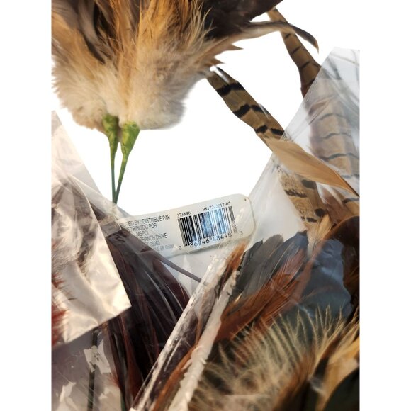 Mixed Feather Craft Lot Natural & Dyed Unopened Packs Hat & Floral Decor Use - Picture 7 of 14